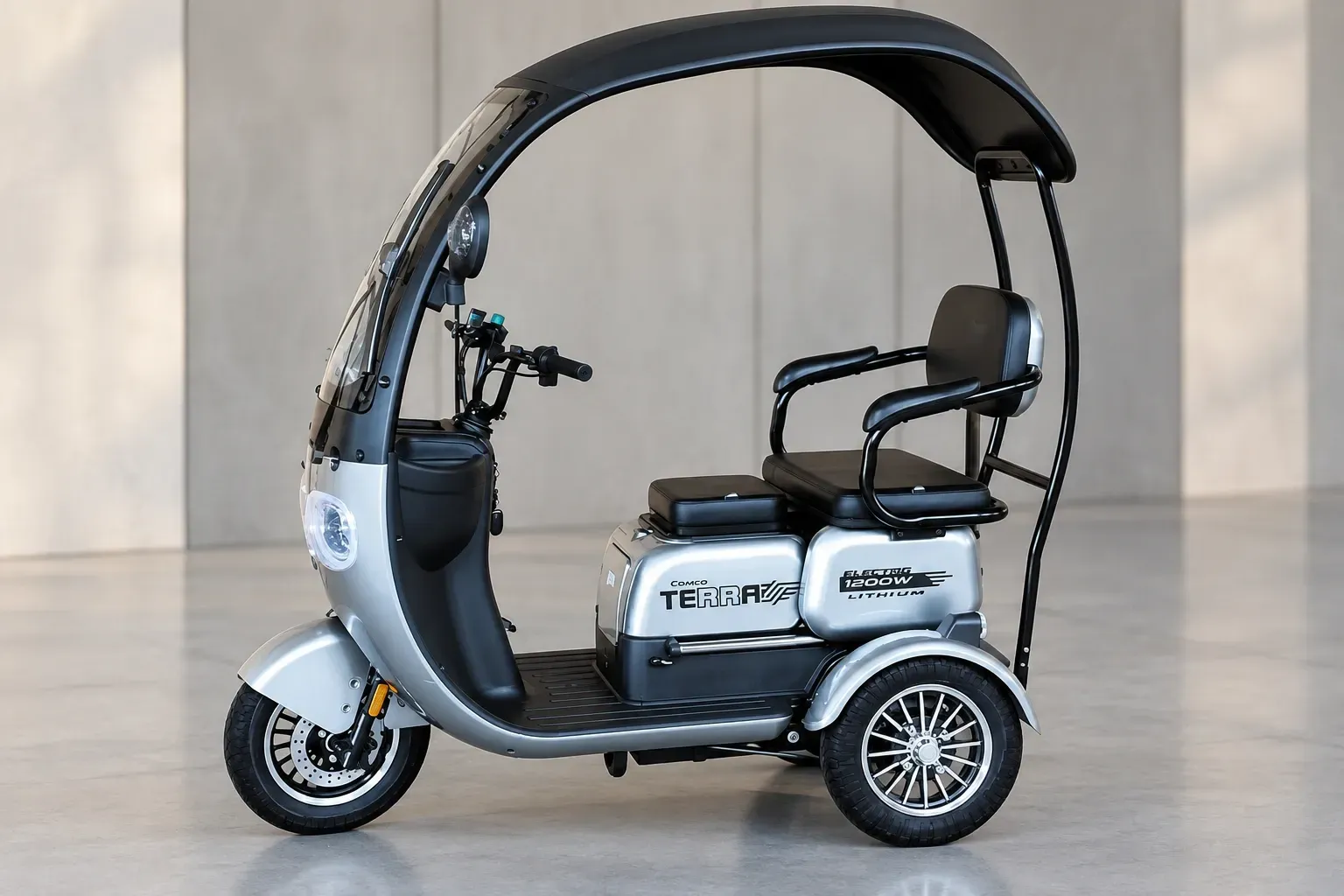 Електротрицикл Corso Terra 1200W з дахом