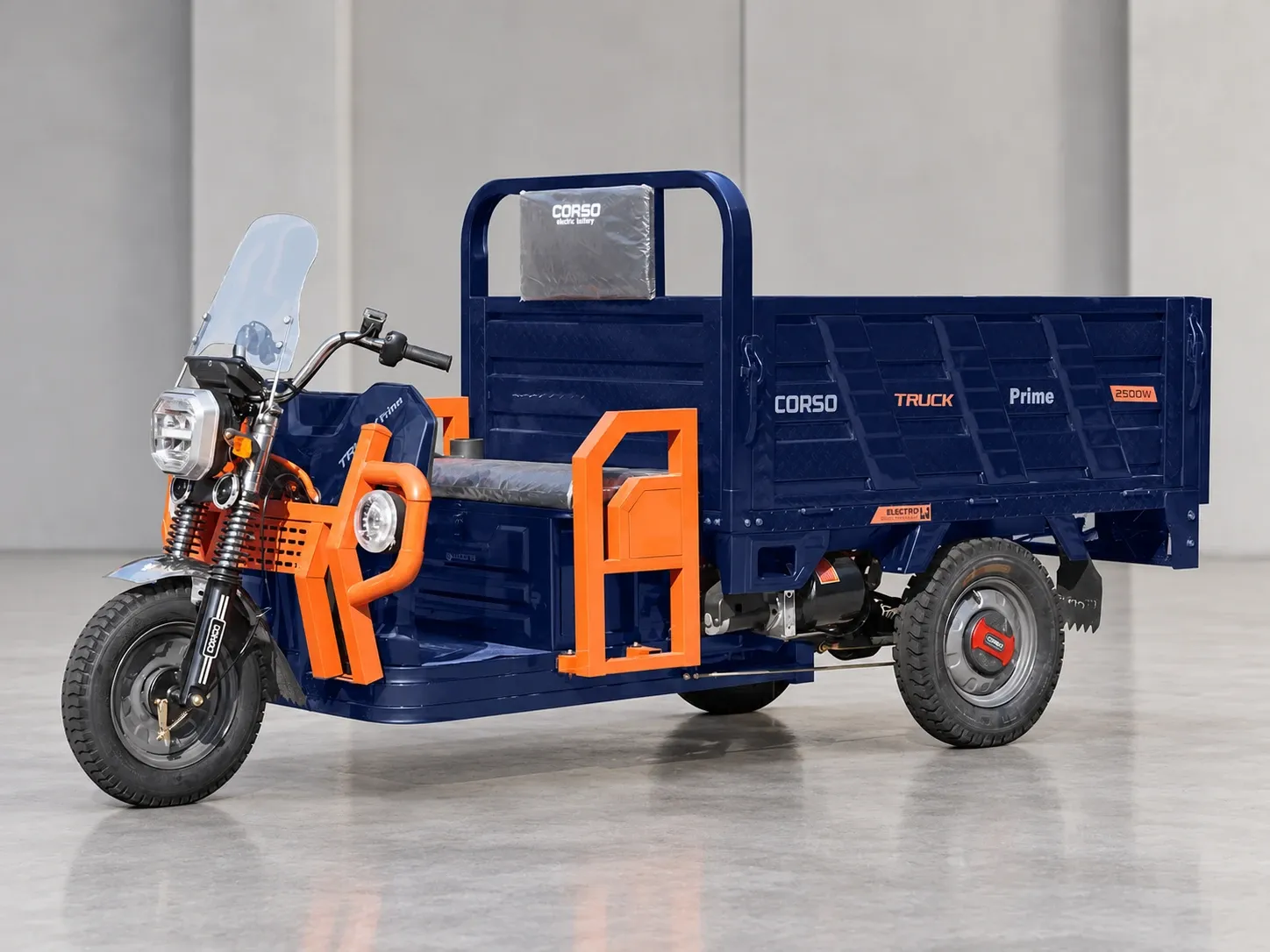 Вантажний електротрицикл Corso Truck Prime 2500W (Корсо Трак Прайм), самоскид